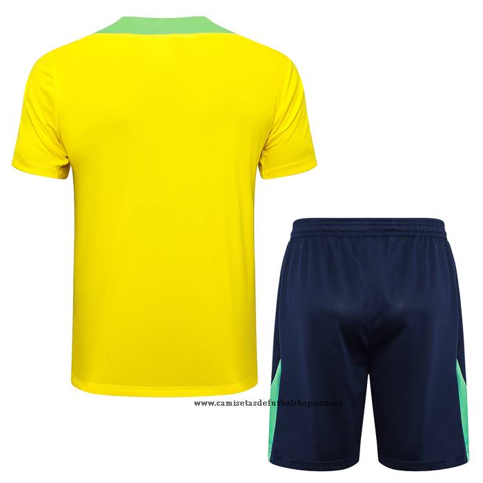 Chandal del Brasil 24-25 Manga Corta Amarillo - Pantalon Corto